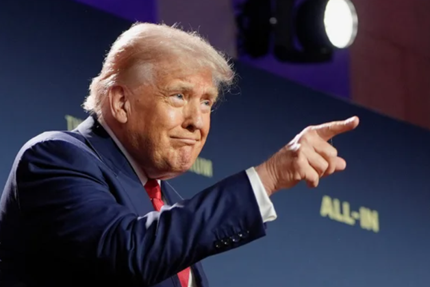 도널드 트럼프 미국 대통령이 23일(현지시간) 워싱턴DC에서 열린 ‘AI 경쟁 승리를 위한 행사’에 참석해 있다. ⓒ로이터/연합뉴스