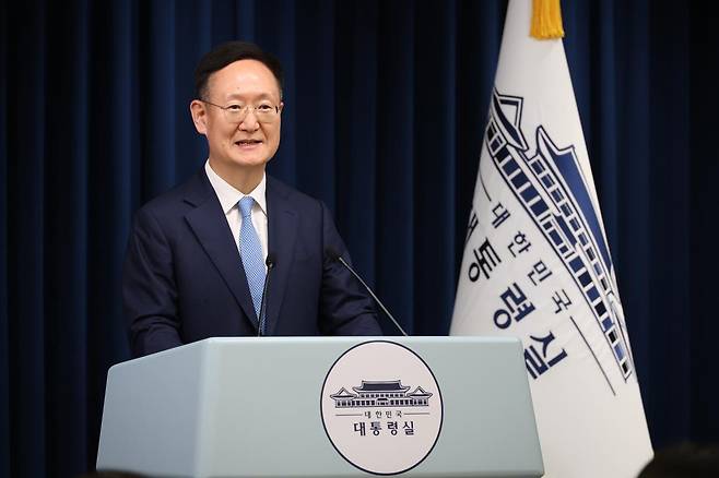 봉욱 대통령실 민정수석이 24일 서울 용산 대통령실 청사에서 브리핑을 하고 있다. 2025.7.24. 대통령실사진기자단