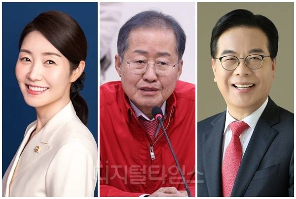 (왼쪽부터) 강선우 더불어민주당 의원, 홍준표 전 대구시장, 송언석 국민의힘 비상대책위원장 겸 원내대표. [디지털타임스 DB]