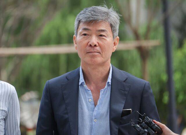 이종호 전 블랙펄인베스트 대표가 23일 서울 종로구 KT광화문빌딩에 마련된 김건희 여사 관련 의혹을 수사 중인 민중기 특별검사팀 사무실에 출석하고 있다. 연합뉴스