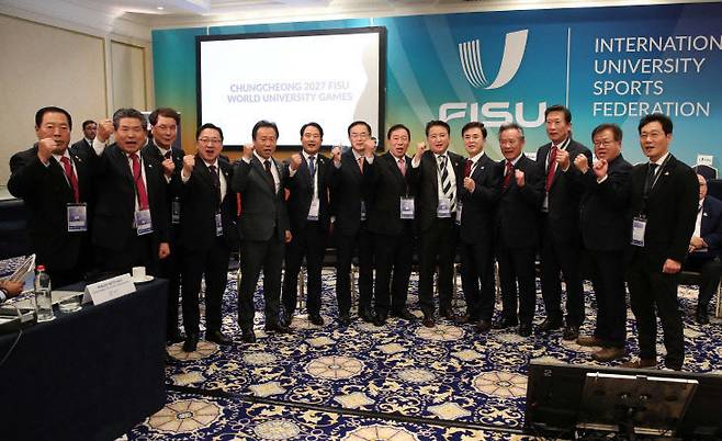 충청권 4개 시·도는 2022년 11월 12일 벨기에 브뤼셀 FISU 총회장인 윌처스 호텔에서 하계세계대학경기 개최도시로 선정된 바 있다. 사진=중도일보 DB.