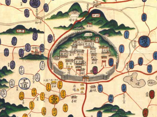 1872년 지방지도에 표기된 만경읍성. 이병철 김제시의원 제공