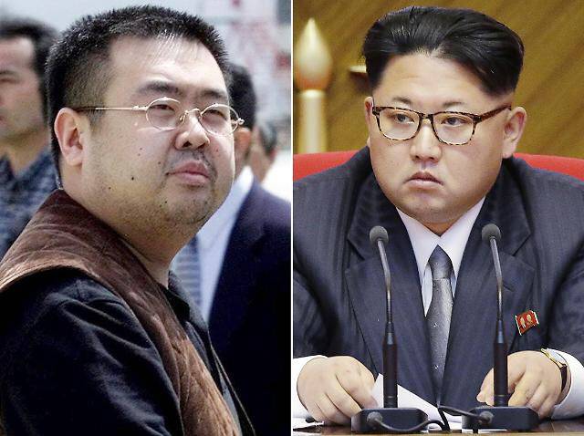피살당한 김정남(왼쪽)과 김정은 북한노동당 위원장.(사진=연합뉴스)