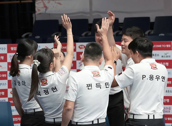 프로당구 팀리그에서 2연승을 달린 하림([PBA 제공)