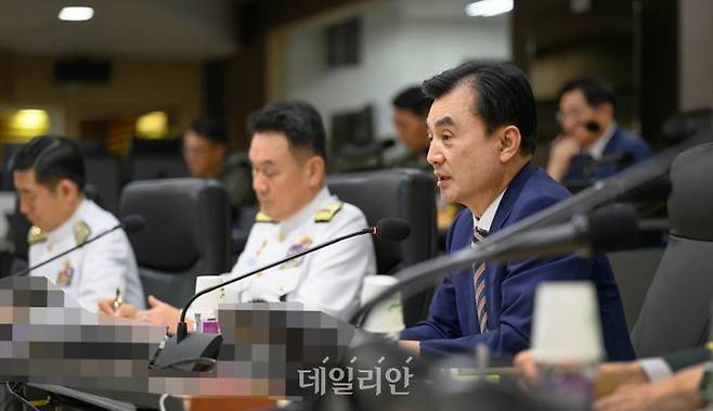 안규백 국방부 장관이 25일 합참 전투통제실에서 전군주요지휘관회의에서 발언하고 있다. ⓒ국방부