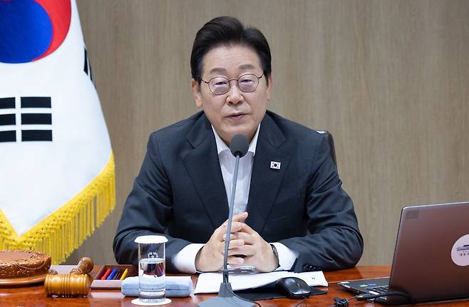 이재명 대통령이 22일 서울 용산 대통령실 청사에서 열린 국무회의에서 발언하고 있다. (대통령실 제공. 재판매 및 DB 금지) 2025.7.22/뉴스1 ⓒ News1