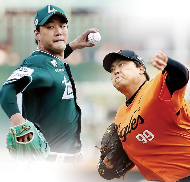 SSG 김광현(왼쪽), 한화 류현진. 구단 제공