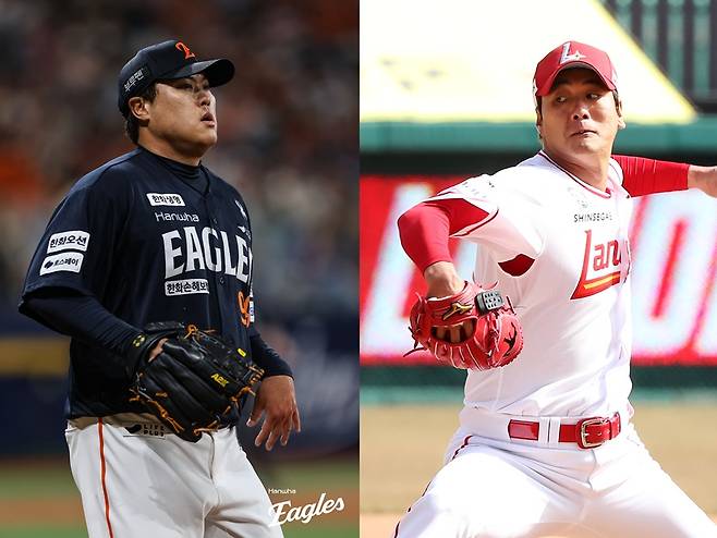 ▲ 류현진과 김광현(왼쪽부터) ⓒ 한화 이글스, SSG 랜더스