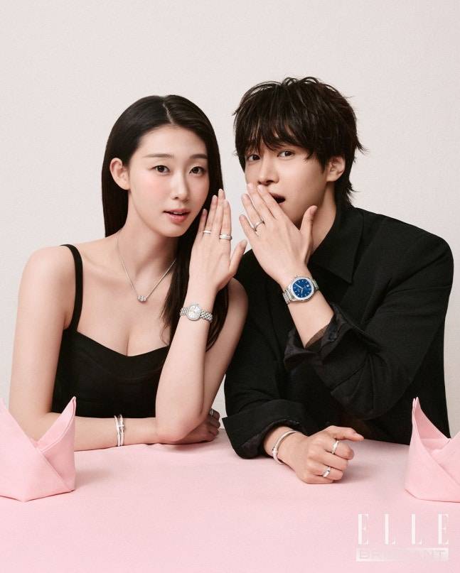 ▲ 한예지(왼쪽), 강유석. 제공| 엘르코리아