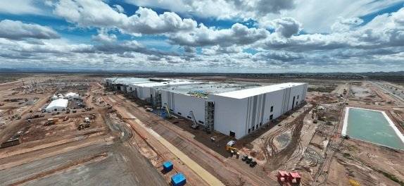LG에너지솔루션이 건설 중인 미국 애리조나주 원통형 배터리 공장 전경. LG에너지솔루션 제공