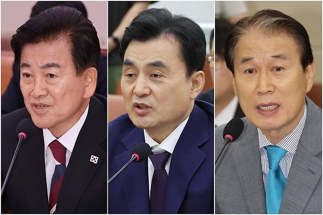 왼쪽부터 정동영·안규백·권오을 장관 [연합뉴스 자료사진]