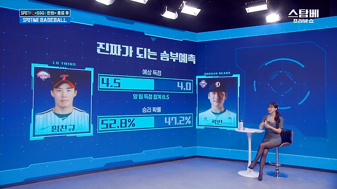 SSG _ 한화 & LG _ 두산 훈련현장 보며 윤희와 프리뷰쇼🍒 #SPOTIME 11-26 screenshot.png 실시간 스포TV 김윤희 아나운서 안경 & 검스
