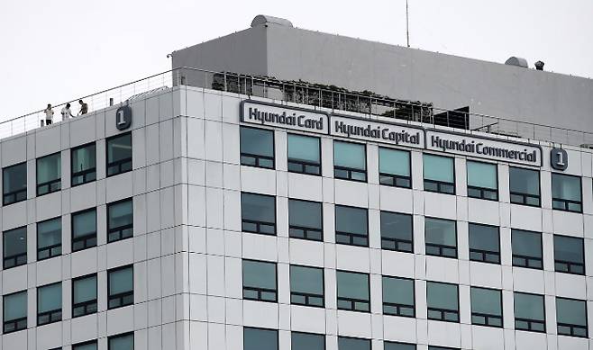 현대카드가 카드사 중 5번째로 원화 기반 스테이블코인 관련 상표권을 내놨다. 사진은 현대카드 사옥 전경. /사진=뉴스1
