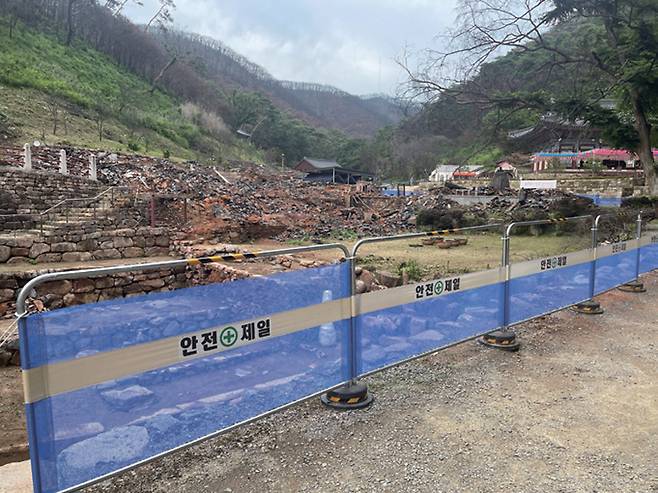 7월20일 경북 의성군 단촌면 소재 고운사. 화재로 전소돼 일부 전각의 출입이 제한되고 있다. ⓒ시사저널 이강산
