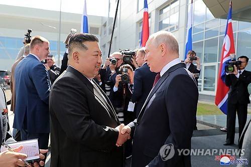 김정은 북한 국무위원장과 블라디미르 푸틴 러시아 대통령 [연합뉴스 자료사진]