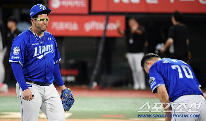 박진만 감독의 진심이 담긴 인사.