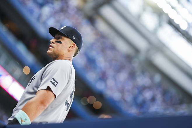 뉴욕 양키스 애런 저지가 올시즌 처음으로 결장했다. AP연합뉴스