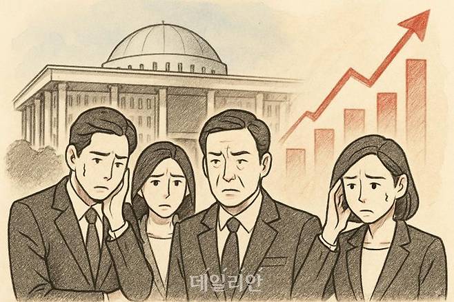 각국 정부들은 규제 완화나 세금 감면 등으로 자기 나라 기업들을 응원하거나 격려에 분주한 시기에 이재명 정부는 법인세부터 올리겠다고 밝혀 재계를 우울하게 만들고 있다. ⓒ 데일리안 AI 이미지 삽화.