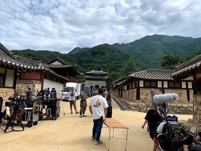 15년 차 드라마 촬영 노동자 박성균(가명)씨가 2019년 여름 야외 촬영을 진행하다 찍은 사진. 박성균 제공