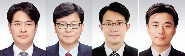 (왼쪽부터)박재억 신임 수원지검장, 박영빈 신임 인천지검장, 이만흠 신임 의정부지검장, 이준범 신임 수원고검 차장검사