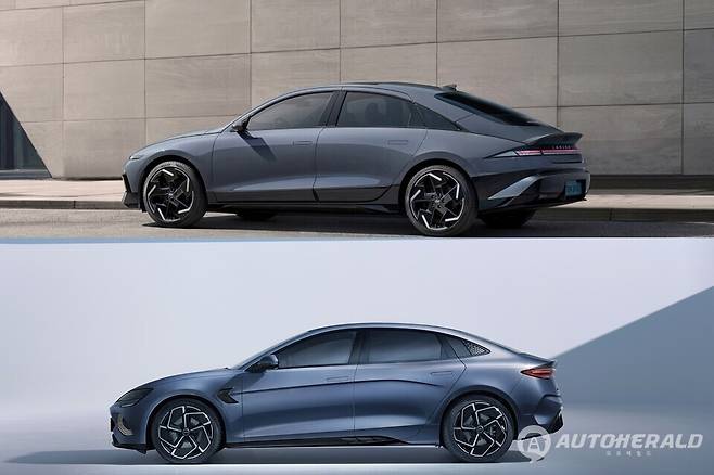 현대차 아이오닉 6 부분변경모델과 BYD 씰은 우수한 상품성을 자랑한다(출처: 현대차, BYD)