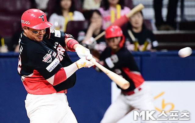 김태군은 27일 부산 롯데전에서 분전했다. 사진=김영구 기자