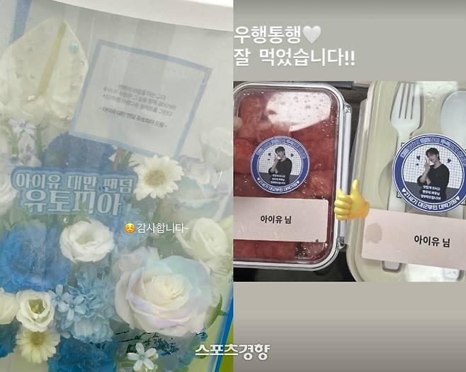 변우석과 아이유 SNS 캡처