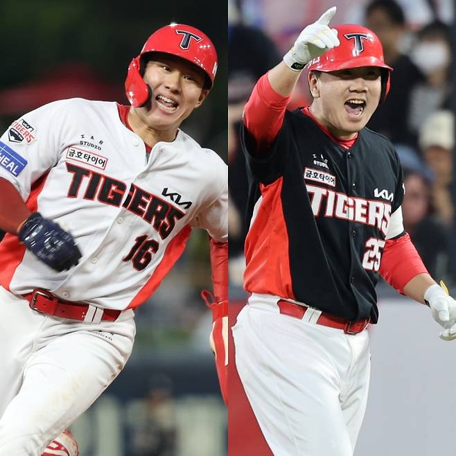 최원준(왼쪽)과 이우성. /사진=KIA 타이거즈 제공