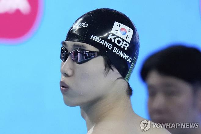 자유형 200ｍ 경기를 앞둔 황선우 [AP=연합뉴스]