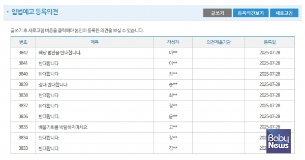 강격숙 의원이 대표발의한 '학원의 설립·운영 및 과외교습에 관한 법률 일부개정법률안'에 대해 국회 의안정보시스템서는 4000건에 달하는 의견이 쏟아졌다. ⓒ국회 의안정보시스템 누리집 갈무리