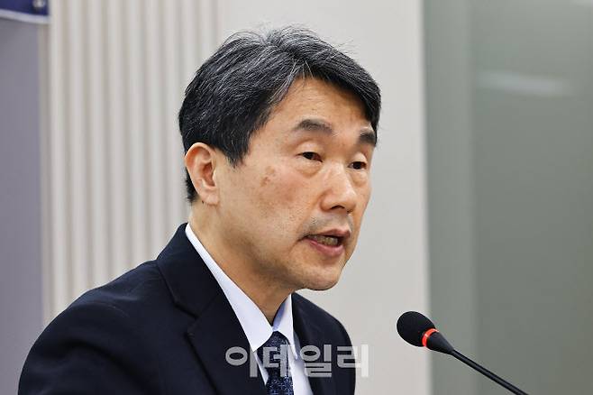 이주호 부총리 겸 교육부 장관이 지난 2월 서울 종로구 정부서울청사에서 열린 시도교육감 간담회에 참석해 발언하고 있다.(사진=뉴시스)