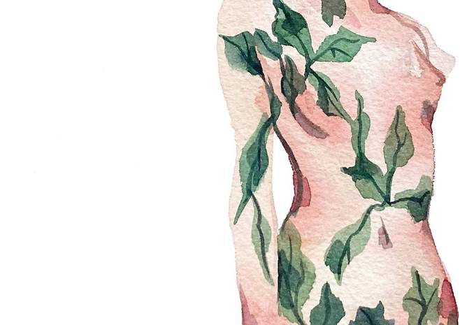 Stella Sujin, Daughter of the Forest, 2025, watercolor on paper, 31 x 23 cm (Detail cut) Courtesy of CHOI&CHOI Gallery and the artist (초이앤초이 갤러리 쾰른 제공)