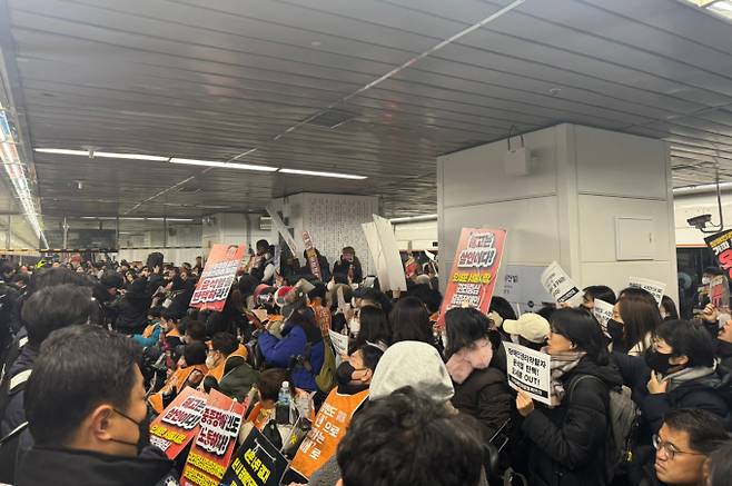 전장연 시청역 시위 예고, 오늘 오후 1호선 시청역 운행 차질 예상 ©전국장애인차별철폐연대 SNS