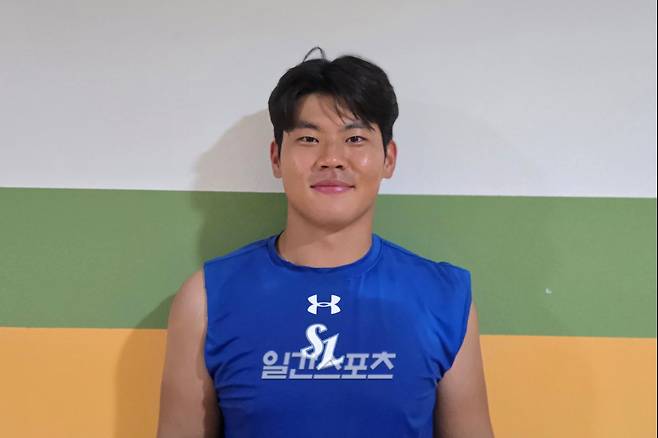 지난 27일 수원에서 만난 삼성 포수 박진우. 수원=윤승재 기자