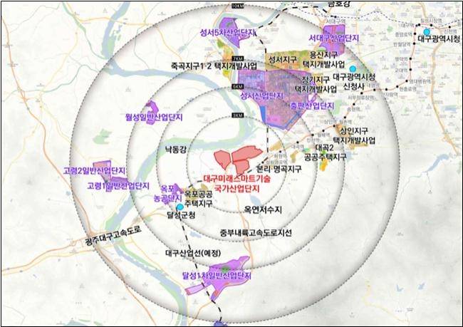 대구제2국가산단 위치도. 대구시 제공