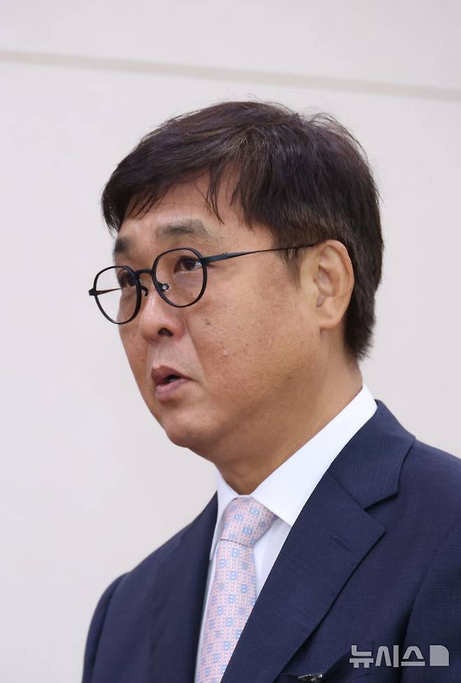 [서울=뉴시스] 김금보 기자 = 최휘영 문화체육관광부 장관 후보자가 29일 서울 여의도 국회 문화체육관광위원회에서 열린 인사청문회에서 발언을 하고 있다. 2025.07.29. kgb@newsis.com