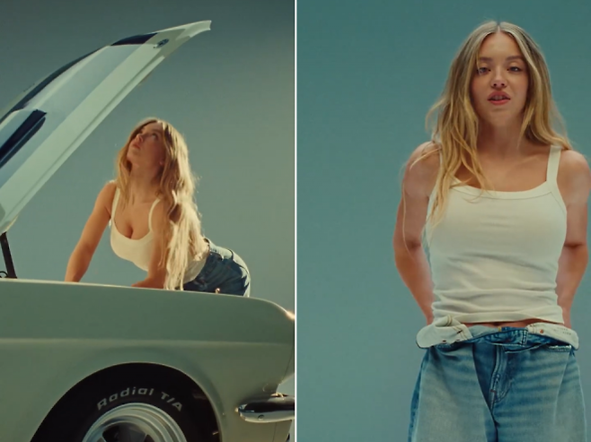 HBO 드라마 ‘유포리아’에서 볼륨감 넘치는 몸매와 안정적인 연기력을 선보이며 스타덤에 오른 시드니 스위니가 출연한 아메리칸 이글 새 데님 라인 광고 영상 일부. 아메리칸 이글 인스타그램 캡처