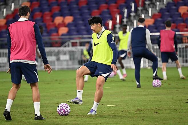 ▲ 홍콩에서 프리시즌 일정을 이어가고 있는 토트넘 ⓒ연합뉴스/AFP