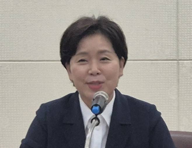 국민의힘 양항자 전 중앙선거대책위원회 공동선대위원장이 30일 대구시의회에서 당 대표 출마 정책 발표를 하고 있다. /장은희기자
