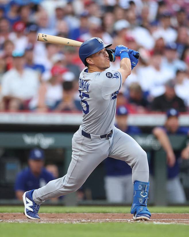 토미 에드먼이 2회초 투런홈런을 터뜨리고 있다. AFP연합뉴스