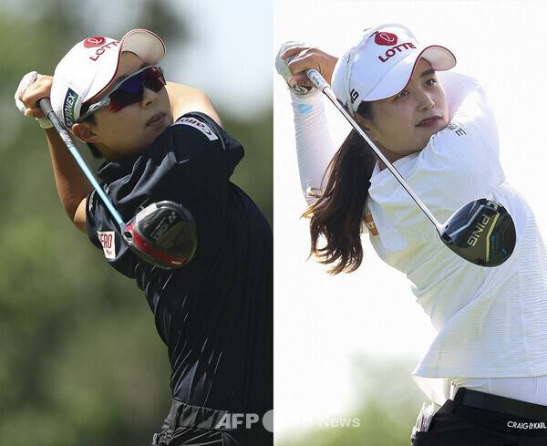 2025년 미국여자프로골프(LPGA) 투어 메이저 대회 AIG 여자오픈에 출전하는 김효주, 최혜진 프로. 사진제공=ⓒAFPBBNews = News1 (사진을 무단으로 사용하지 마십시오.)