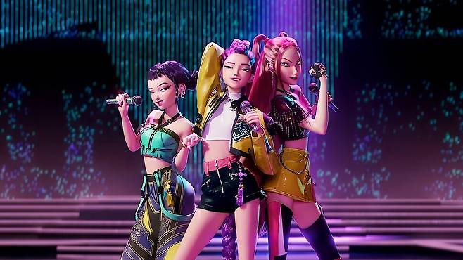 애니메이션 ‘케이팝 데몬 헌터스’. 넷플릭스 제공