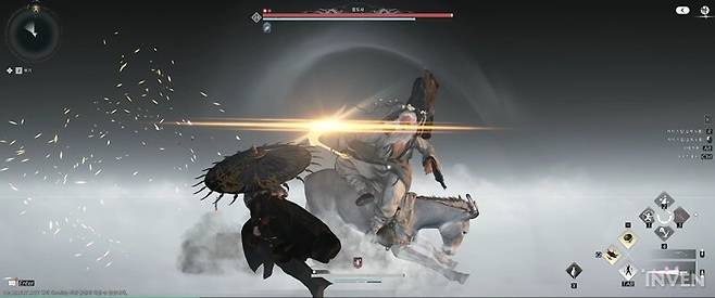 ▲ 전부 패링할 수 있는 건 아니다. 흑광 스킬은 패링이 불가능하기에 회피해야 한다