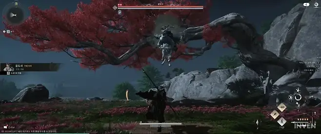 ▲  자동 패링 기능을 켜면 최하단에 패링 게이지가 생기고 적의 공격에 슬로우 모션이 발동한다