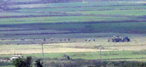 지난해 10월 경기도 파주시 오두산전망대에서 바라본 북한 황해북도 개풍군. 뉴스1