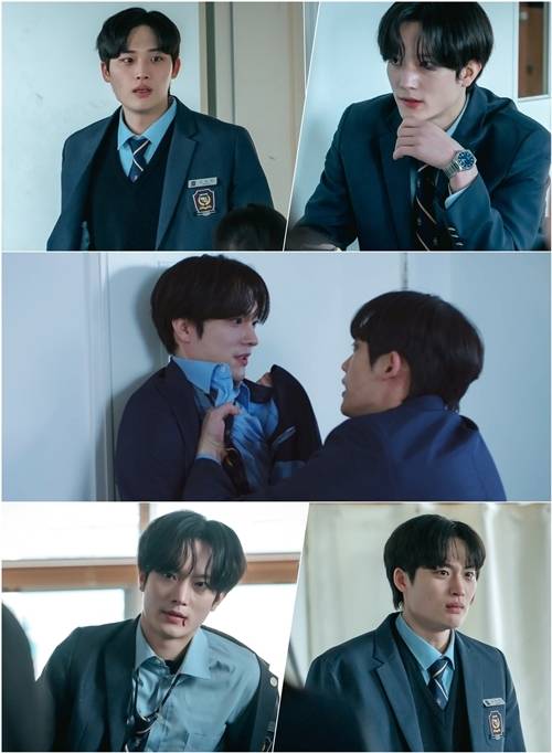 ‘청담국제고등학교2’ 이종혁이 장덕수의 멱살을 잡는다.