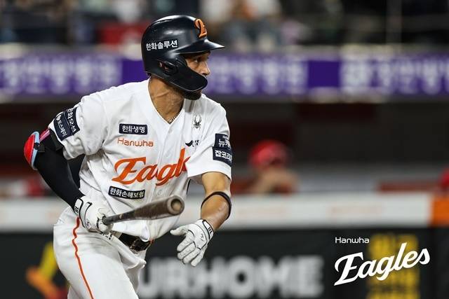 30일 대전 삼성전서 홈런포를 가동한 리베라토. 사진=한화 제공