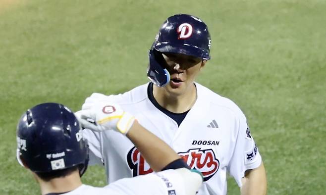 거포 김재환이 두산 베어스 역사상 가장 많은 홈런을 기록한 프랜차이즈 스타 선수가 됐다. 사진은 두산에서 활약 중인 김재환의 모습. /사진=스타뉴스