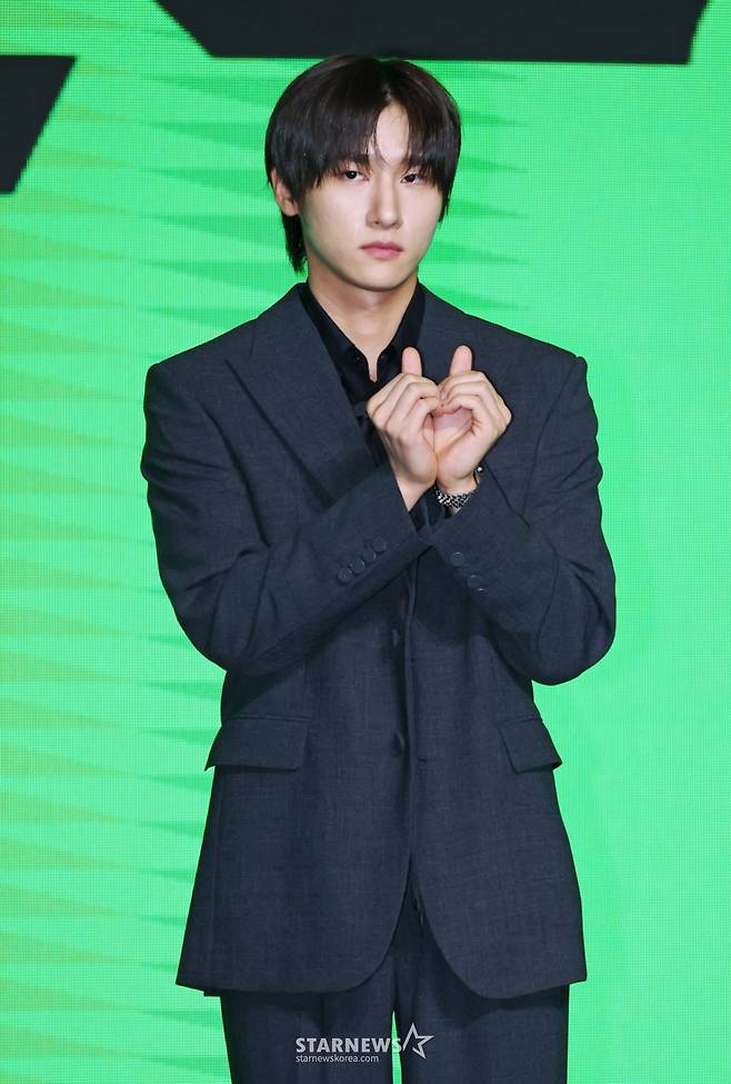 그룹 몬스타엑스(MONSTA X) 아이엠이 16일 오후 서울 콘래드호텔에서 진행된 데뷔 10주년 기념 기자간담회에 참석해 포즈를 취하고 있다. /2025.07.16 /사진=이동훈 photoguy@