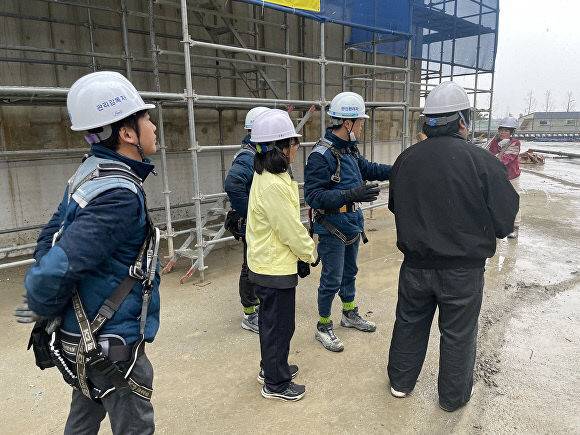공사장 현장점검 자료사진.